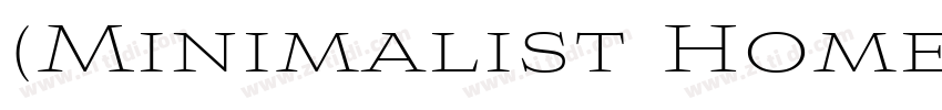 (Minimalist Home Li字体转换